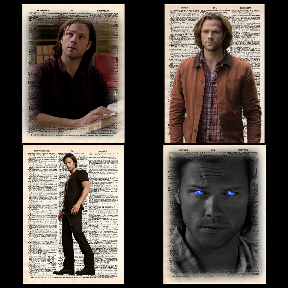 Supernatural Dictionary Book Page Art Decor 🔪 Sam Winchester